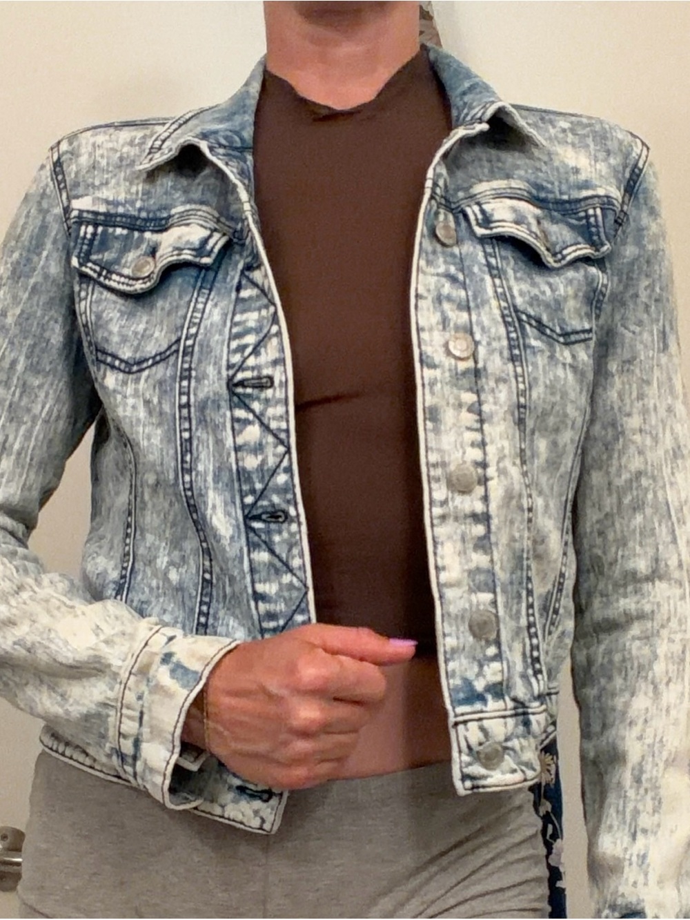 Mossimo Supply Co. Distressed Light Blue Denim Jacket